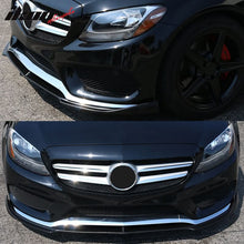 Load image into Gallery viewer, 2015-2018 Benz W205 Sport DP Style Unpainted Black Front Bumper Lip PU