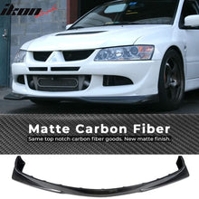 Load image into Gallery viewer, 2003-2005 Mitsubishi Lancer EVO 8 Matte Carbon Fiber Front Bumper Lip