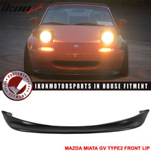 Load image into Gallery viewer, 1990-1997 Mazda Miata GV Type2 Unpainted Black Front Bumper Lip PU