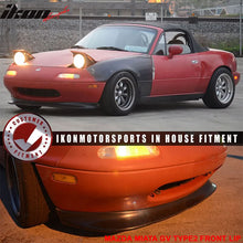 Load image into Gallery viewer, 1990-1997 Mazda Miata GV Type2 Unpainted Black Front Bumper Lip PU