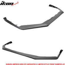 Load image into Gallery viewer, 2015-2017 Subaru WRX STI V-Limited Style Front Bumper Lip Spoiler PP