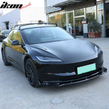 Load image into Gallery viewer, 2024-2025 Tesla Model 3 IKON Style 3PC Front Bumper Lip PP