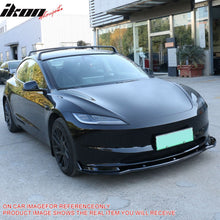 Load image into Gallery viewer, 2024-2025 Tesla Model 3 IKON Style 3PC Front Bumper Lip PP