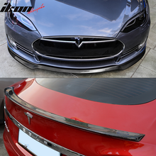 Load image into Gallery viewer, 2012-2016 Tesla Model S Front Bumper Lip &amp; OE Trunk Spoiler CF