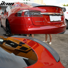 Load image into Gallery viewer, 2012-2016 Tesla Model S Front Bumper Lip &amp; OE Trunk Spoiler CF