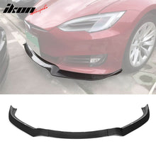 Load image into Gallery viewer, 2017-2021 Tesla Model S Track Pack Carbon Fiber 3PC Front Bumper Lip