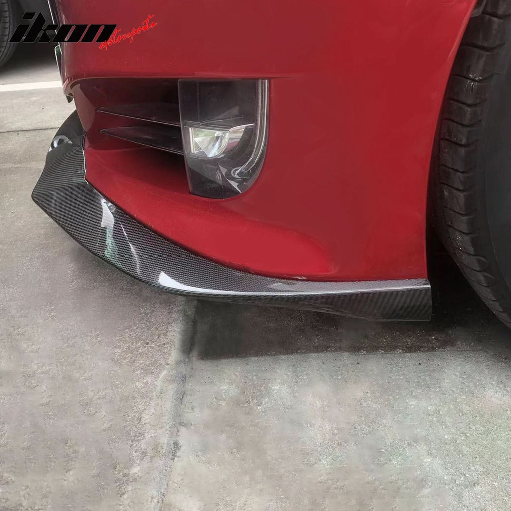 2017-2021 Tesla Model S Track Pack Carbon Fiber 3PC Front Bumper Lip