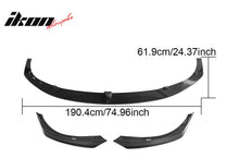 Load image into Gallery viewer, 2021-2025 Tesla Model S Gloss Black V Front Bumper Lip Carbon Fiber