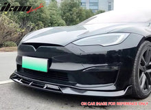 Load image into Gallery viewer, 2021-2024 Tesla Model S IK Style 3PCS Front Bumper Lip Painted PP