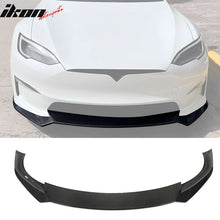 Load image into Gallery viewer, 2021-2024 Tesla Model S Gloss Black Revozport Front Lip Carbon Fiber