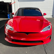 Load image into Gallery viewer, 2021-2024 Tesla Model S Gloss Black Revozport Front Lip Carbon Fiber