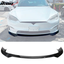 Load image into Gallery viewer, 2021-2025 Tesla Model S Track Pack Style Front Bumper Lip Gloss Black