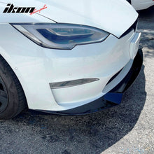 Load image into Gallery viewer, 2021-2025 Tesla Model S Track Pack Style Front Bumper Lip Gloss Black