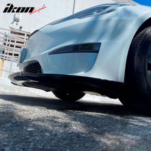 Load image into Gallery viewer, 2021-2025 Tesla Model S Track Pack Style Front Bumper Lip Gloss Black