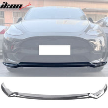 Load image into Gallery viewer, 2020-2024 Tesla Y Track Pack Gloss Black Front Bumper Lip Carbon Print