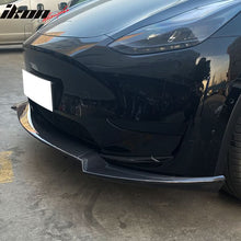 Load image into Gallery viewer, 2020-2024 Tesla Y Track Pack Gloss Black Front Bumper Lip Carbon Print