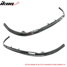 Load image into Gallery viewer, 2011-2016 Toyota Sienna XL30 SE SK Style Unpainted Front Bumper Lip PU