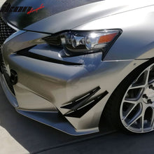 Load image into Gallery viewer, Universal 4PC Carbon Fiber Print Canards PU Front Bumper Lip Splitter
