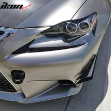 Load image into Gallery viewer, Universal 4PC Carbon Fiber Print Canards PU Front Bumper Lip Splitter