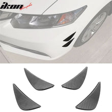 Load image into Gallery viewer, Universal 4PC Black Carbon Fiber Print Front Lip Splitter Canards Fin