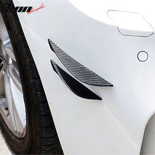 Load image into Gallery viewer, Universal 4PC Black Carbon Fiber Print Front Lip Splitter Canards Fin