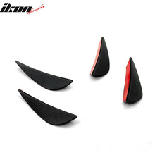 Load image into Gallery viewer, Universal 4PC Black Carbon Fiber Print Front Lip Splitter Canards Fin