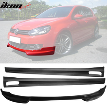 Load image into Gallery viewer, Fits 10-14 Volkswagen VW Golf RG Front Bumper Lip + Side Skirts  PU