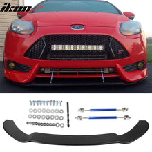 Load image into Gallery viewer, 2013-2014 Ford Focus Matte Black Front Lip Splitter PP &amp; Blue Rods