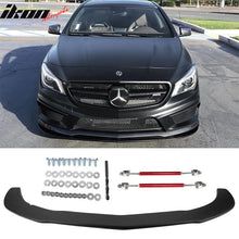 Load image into Gallery viewer, Fits 14-16 Benz CLA Class Front Splitter w/ Hardware PP &amp; Red Rods