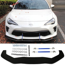 Load image into Gallery viewer, Fits 13-20 Toyota 86 Front Splitter w/ Hardware Matte  &amp; Blue Rods