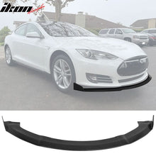 Load image into Gallery viewer, 2012-2016 Tesla Model S Sedan IKON Black Front Bumper Lip Spoiler PU