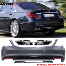 Load image into Gallery viewer, 2014-2017 Benz W222 S Class PDC Front + Rear Bumper Cover + Side Skirt