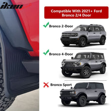 Load image into Gallery viewer, 2021-2025 Ford Bronco Black 4PCS Front Rear Mud Flaps Splash Guards