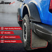 Load image into Gallery viewer, 2021-2025 Ford Bronco Black 4PCS Front Rear Mud Flaps Splash Guards