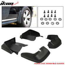 Load image into Gallery viewer, 2006-2011 Honda Civic Sedan Fender Mud Guards Splash Flaps PU 4PC