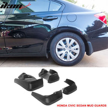 Load image into Gallery viewer, 2012-2014 Honda Civic 4Pc 4Dr OE Style Mud Guard Splash Flap Fender PU