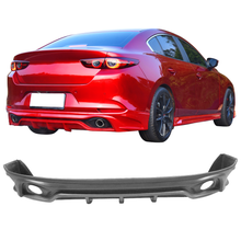 Load image into Gallery viewer, 2019-2020 Mazda 3 Sedan Matte Black Rear Bumper Lip Diffuser PP