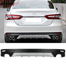 Load image into Gallery viewer, 2018-2024 Toyota Camry V3 Style Black &amp;Silver Rear Bumper Lip Diffuser