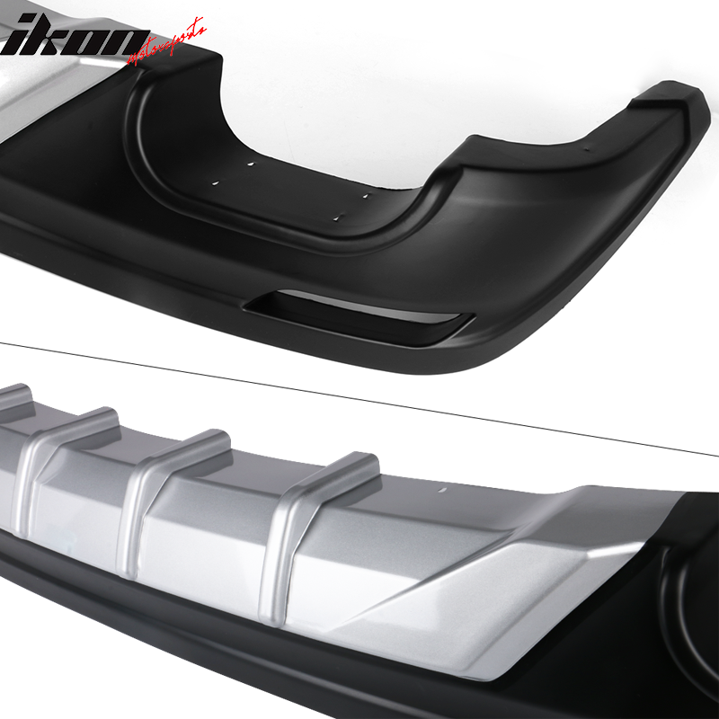 2018-2024 Toyota Camry V3 Style Black &Silver Rear Bumper Lip Diffuser