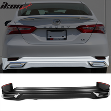 Load image into Gallery viewer, 2018-2024 Toyota Camry LE Rear Bumper Lip Diffuser With Chrome Trim
