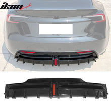 Load image into Gallery viewer, 2024-2025 Tesla Model 3 Highland Gloss Black Rear Diffuser W/LED PP