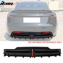 Load image into Gallery viewer, 2024-2025 Tesla Model 3 Highland Matte Black Rear Diffuser W/LED PP