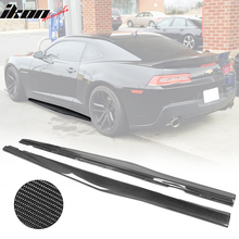 Load image into Gallery viewer, 2010-2015 Chevy Camaro IKON Side Skirts Rocker Pannel Carbon Fiber