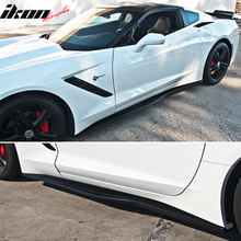 Load image into Gallery viewer, 2014-2019 Chevy Corvette C7 Z06 Style Side Skirts ABS Gloss Black