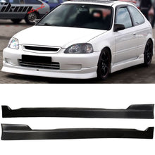 Load image into Gallery viewer, 1996-2000 Honda Civic Coupe CS Style Unpainted Black Side Skirts PU