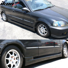 Load image into Gallery viewer, 1996-2000 Honda Civic Coupe CS Style Unpainted Black Side Skirts PU