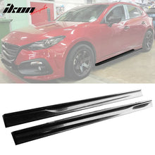 Load image into Gallery viewer, 2014-2018 Mazda 3 K-Style Unpainted Black Side Skirts ABS