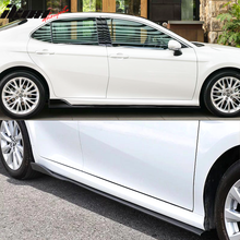 Load image into Gallery viewer, 2018-2024 Toyota Camry Matte Black Side Skirt &amp; CF Print Rocker Panel
