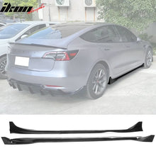 Load image into Gallery viewer, 2017-2022 Tesla Model 3 IKON Style Side Skirts Rocker Panel ABS 4PC