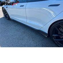 Load image into Gallery viewer, 2021-2025 Tesla Model S Gloss Black V Side Skirts Panel Carbon Fiber